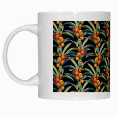 Orange Flower Love White Mugs by designsbymallika