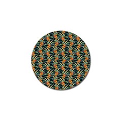 Orange Flower Love Golf Ball Marker by designsbymallika