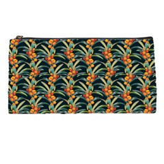 Orange Flower Love Pencil Case by designsbymallika