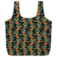 Orange Flower Love Full Print Recycle Bag (xl) by designsbymallika