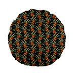 Orange Flower Love Standard 15  Premium Flano Round Cushions Front