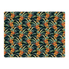 Orange Flower Love Double Sided Flano Blanket (mini)  by designsbymallika