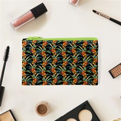 Orange Flower Love Cosmetic Bag (xs) by designsbymallika