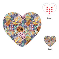 Travel Is Love Playing Cards Single Design (heart) by designsbymallika