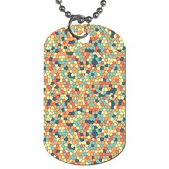 Mosaic Print 2 Dog Tag (one Side) by designsbymallika