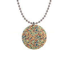 Mosaic Print 2 1  Button Necklace by designsbymallika