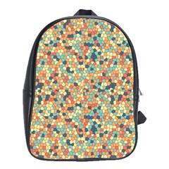 Mosaic Print 2 School Bag (large) by designsbymallika