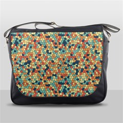 Mosaic Print 2 Messenger Bag by designsbymallika