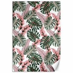 Tropical Leaves Pattern Canvas 12  X 18  by designsbymallika