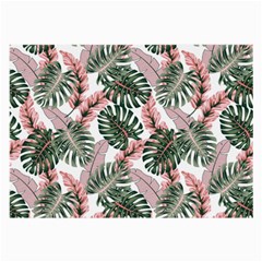 Tropical Leaves Pattern Large Glasses Cloth (2 Sides) by designsbymallika