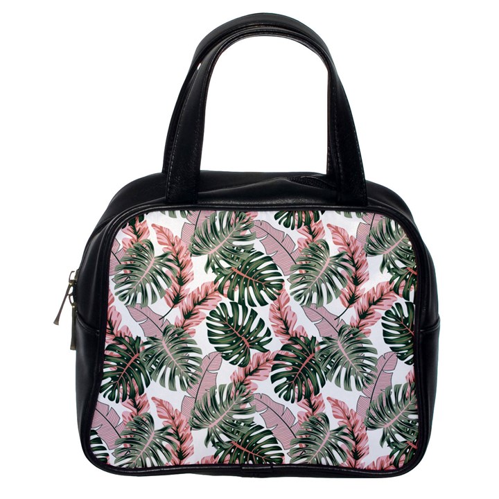 Tropical Leaves Pattern Classic Handbag (One Side)