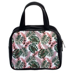 Tropical Leaves Pattern Classic Handbag (two Sides) by designsbymallika