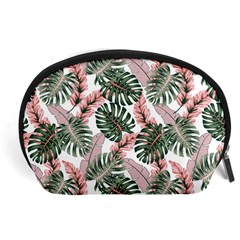 Tropical Leaves Pattern Accessory Pouch (large) by designsbymallika