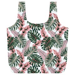 Tropical Leaves Pattern Full Print Recycle Bag (xxl) by designsbymallika