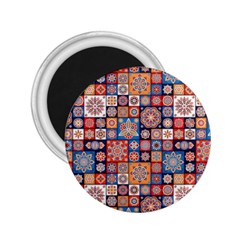 Mandala Pattern Blue Color 2 25  Magnets by designsbymallika