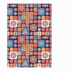 Mandala Pattern Blue Color Large Garden Flag (two Sides) by designsbymallika