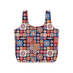 Mandala Pattern Blue Color Full Print Recycle Bag (s) by designsbymallika