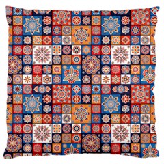 Mandala Pattern Blue Color Standard Flano Cushion Case (one Side) by designsbymallika