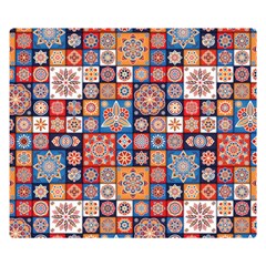 Mandala Pattern Blue Color Double Sided Flano Blanket (small)  by designsbymallika