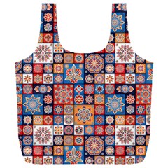 Mandala Pattern Blue Color Full Print Recycle Bag (xxxl) by designsbymallika