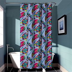 Blue Paisley Print Shower Curtain 36  X 72  (stall)  by designsbymallika