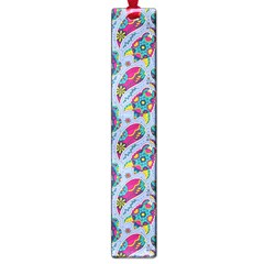 Blue Paisley Print Large Book Marks by designsbymallika