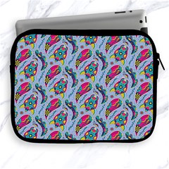 Blue Paisley Print Apple Ipad 2/3/4 Zipper Cases by designsbymallika