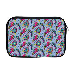 Blue Paisley Print Apple Macbook Pro 17  Zipper Case by designsbymallika