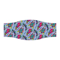 Blue Paisley Print Stretchable Headband by designsbymallika