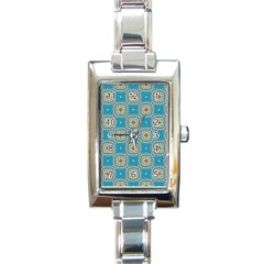 Traditional Indian Pattern Rectangle Italian Charm Watch by designsbymallika