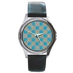 Traditional Indian Pattern Round Metal Watch by designsbymallika