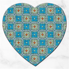 Traditional Indian Pattern Jigsaw Puzzle (heart) by designsbymallika