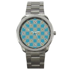 Traditional Indian Pattern Sport Metal Watch by designsbymallika