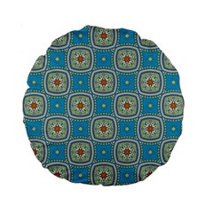 Traditional Indian Pattern Standard 15  Premium Round Cushions by designsbymallika