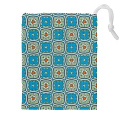 Traditional Indian Pattern Drawstring Pouch (5xl) by designsbymallika