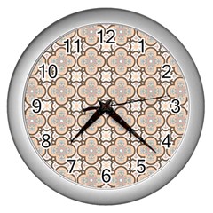 Ornamental Pattern 3 Wall Clock (silver)