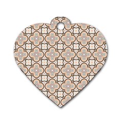 Ornamental Pattern 3 Dog Tag Heart (two Sides)