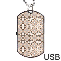 Ornamental Pattern 3 Dog Tag Usb Flash (one Side) by designsbymallika