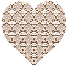 Ornamental Pattern 3 Wooden Puzzle Heart by designsbymallika