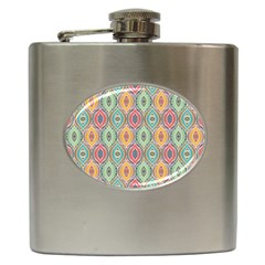 Mandala Baatik Print Hip Flask (6 Oz) by designsbymallika