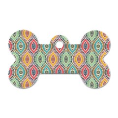 Mandala Baatik Print Dog Tag Bone (one Side) by designsbymallika