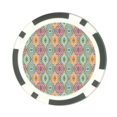 Mandala Baatik Print Poker Chip Card Guard by designsbymallika