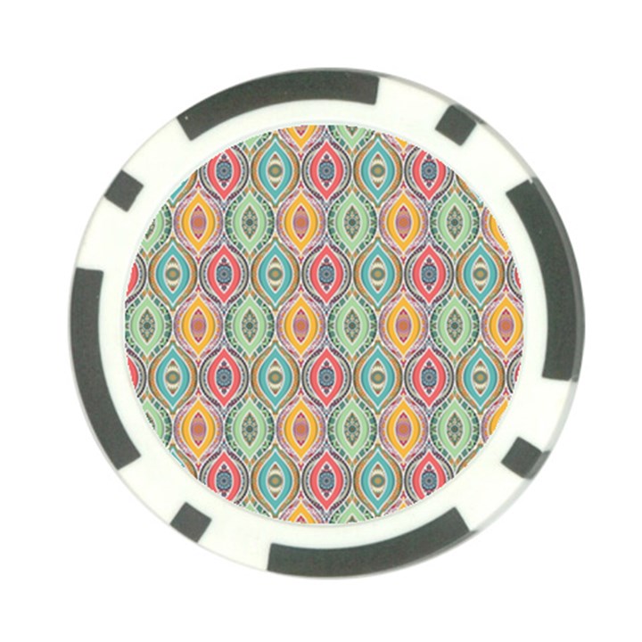 Mandala Baatik Print Poker Chip Card Guard