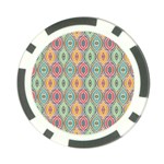 Mandala Baatik Print Poker Chip Card Guard Back