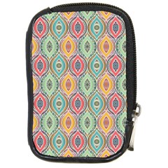 Mandala Baatik Print Compact Camera Leather Case by designsbymallika