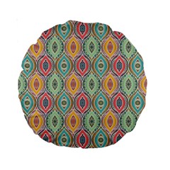 Mandala Baatik Print Standard 15  Premium Round Cushions by designsbymallika