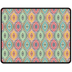 Mandala Baatik Print Double Sided Fleece Blanket (medium)  by designsbymallika