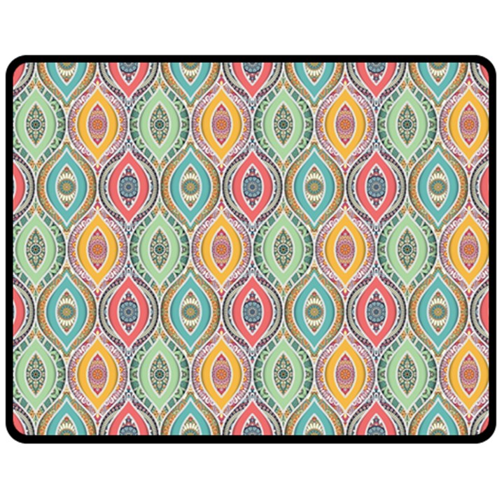 Mandala Baatik Print Double Sided Fleece Blanket (Medium) 