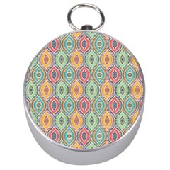 Mandala Baatik Print Silver Compasses by designsbymallika