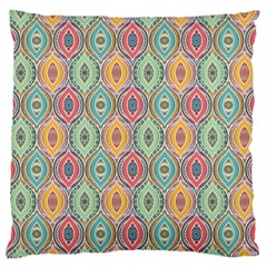 Mandala Baatik Print Large Flano Cushion Case (two Sides) by designsbymallika